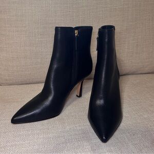 J. Crew Black Leather Ankle Boots